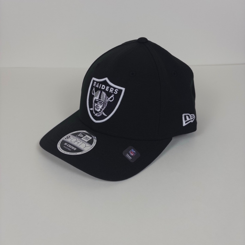 Raiders Snapback New Era 9FORTY Hat Mens OSFM Black M-Crown NFL Cap